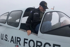 Hoffman climbs into L-17 for flight